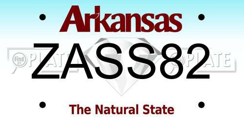 ZASS82 Arkansas License Plate