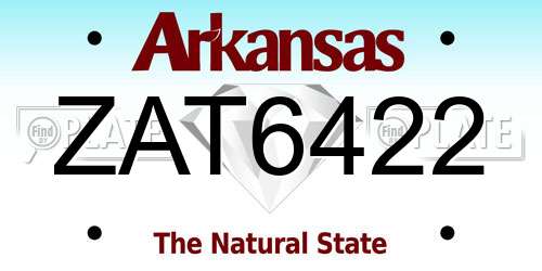 ZAT6422 Arkansas License Plate