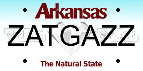 ZATGAZZ Arkansas License Plate