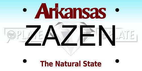 ZAZEN Arkansas License Plate