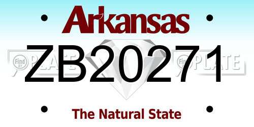 ZB20271 Arkansas License Plate