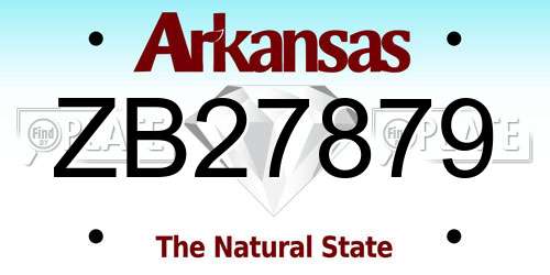 ZB27879 Arkansas License Plate