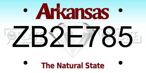 ZB2E785 Arkansas License Plate