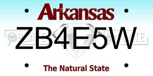 ZB4E5W Arkansas License Plate