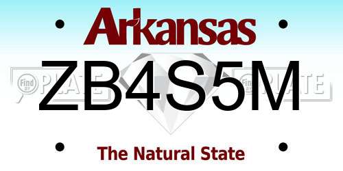 ZB4S5M Arkansas License Plate