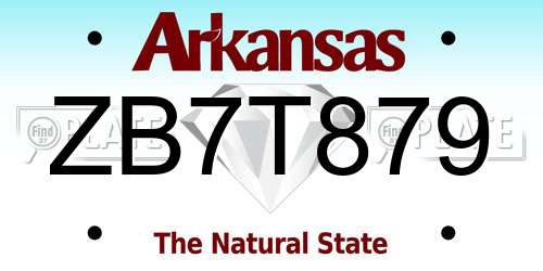 ZB7T879 Arkansas License Plate