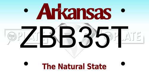 ZBB35T Arkansas License Plate