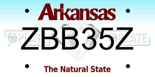 ZBB35Z Arkansas License Plate