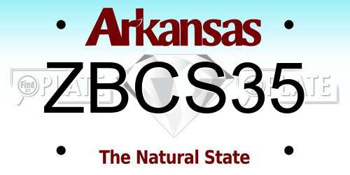 ZBCS35 Arkansas License Plate