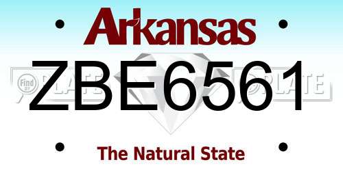 ZBE6561 Arkansas License Plate