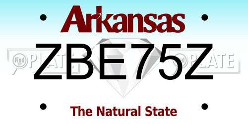 ZBE75Z Arkansas License Plate