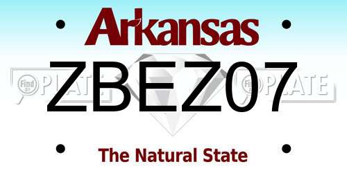 ZBEZ07 Arkansas License Plate