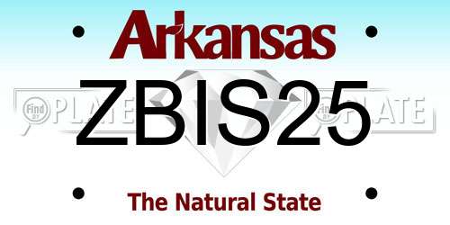 ZBIS25 Arkansas License Plate