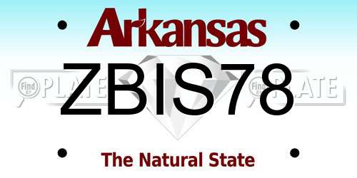 ZBIS78 Arkansas License Plate