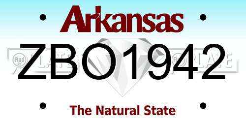 ZBO1942 Arkansas License Plate