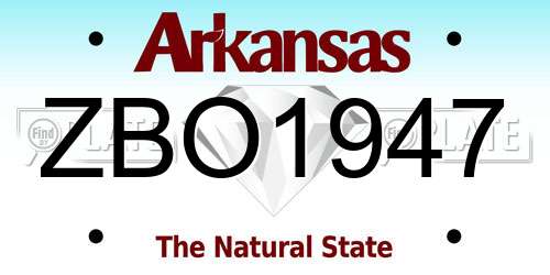 ZBO1947 Arkansas License Plate