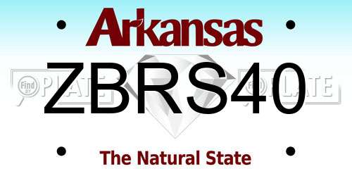 ZBRS40 Arkansas License Plate