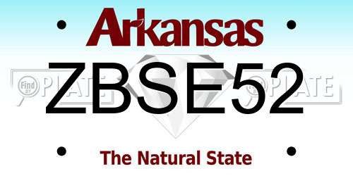 ZBSE52 Arkansas License Plate