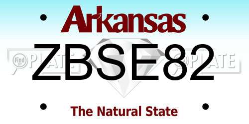 ZBSE82 Arkansas License Plate