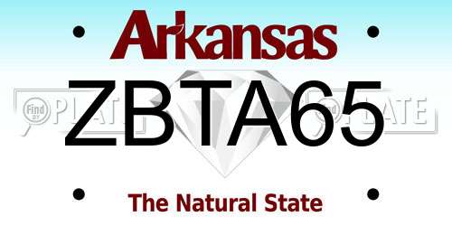 ZBTA65 Arkansas License Plate