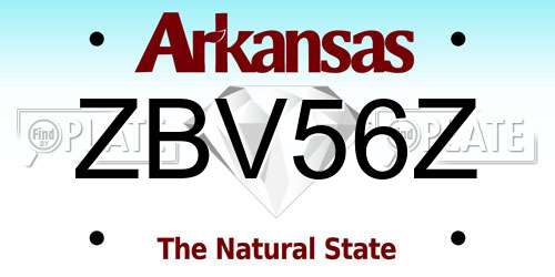 ZBV56Z Arkansas License Plate