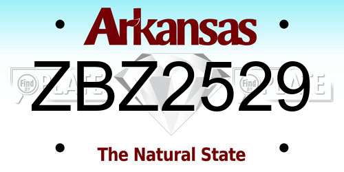 ZBZ2529 Arkansas License Plate
