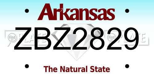 ZBZ2829 Arkansas License Plate