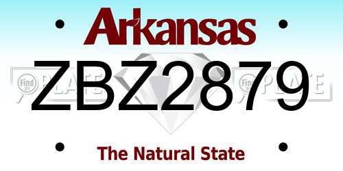 ZBZ2879 Arkansas License Plate