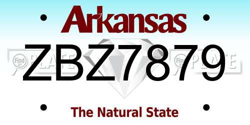 ZBZ7879 Arkansas License Plate
