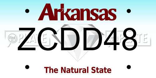 ZCDD48 Arkansas License Plate