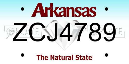 ZCJ4789 Arkansas License Plate