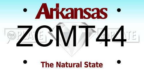 ZCMT44 Arkansas License Plate