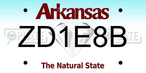 ZD1E8B Arkansas License Plate