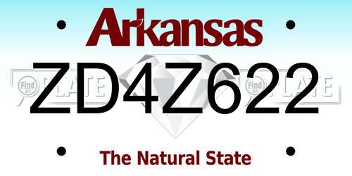 ZD4Z622 Arkansas License Plate