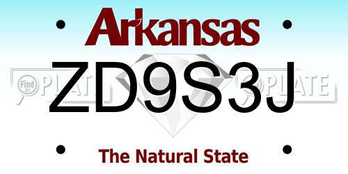 ZD9S3J Arkansas License Plate