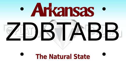 ZDBTABB Arkansas License Plate