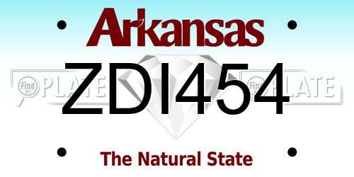ZDI454 Arkansas License Plate