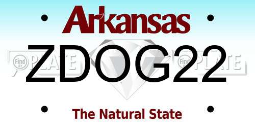 ZDOG22 Arkansas License Plate