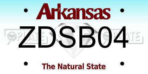 ZDSB04 Arkansas License Plate