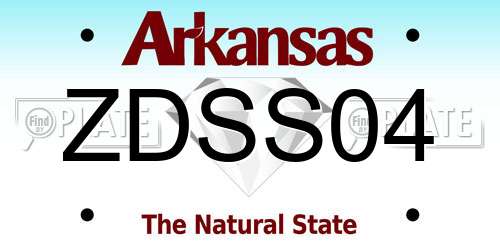 ZDSS04 Arkansas License Plate