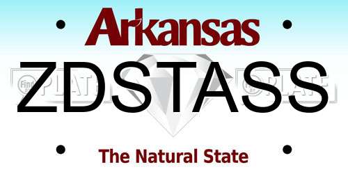 ZDSTASS Arkansas License Plate