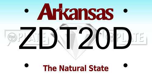 ZDT20D Arkansas License Plate