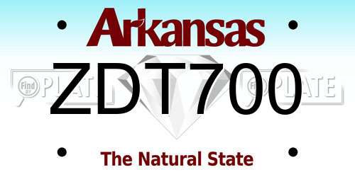 ZDT700 Arkansas License Plate