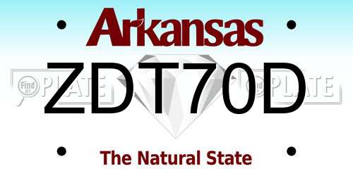 ZDT70D Arkansas License Plate