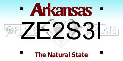 ZE2S3I Arkansas License Plate