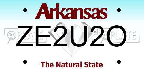 ZE2U2O Arkansas License Plate