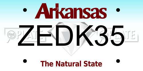 ZEDK35 Arkansas License Plate