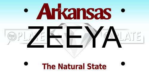 ZEEYA Arkansas License Plate
