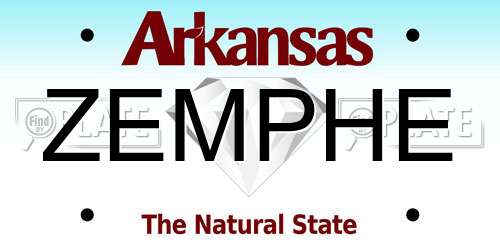 ZEMPHE Arkansas License Plate