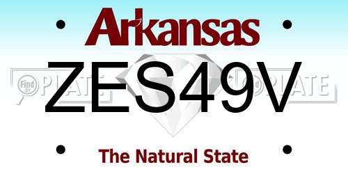 ZES49V Arkansas License Plate